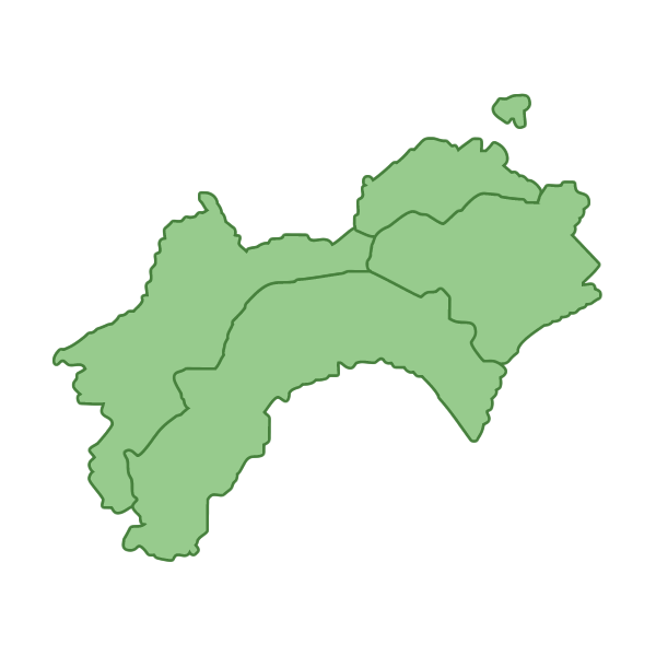 四国地方の地図